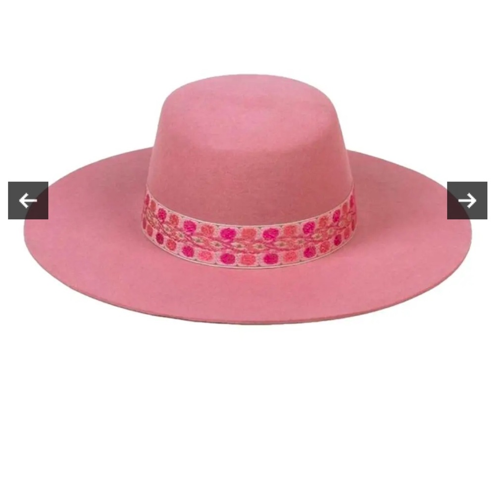 Lack of Color Wool Pink Wide-Brim Hat